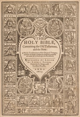 Lot 213 - Bible [English]. The Holy Bible, containing the Old Testament, and the New, 1613