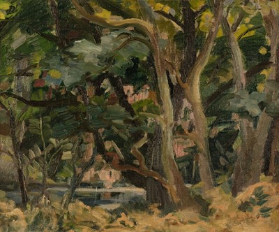 Lot 250 - British School. Woodland Scene, mid-20th century