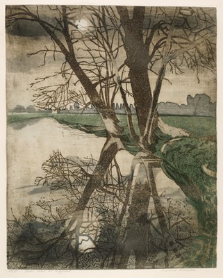 Lot 466 - Bawden (Richard, 1936-2024). River Stour at Nayland, etching