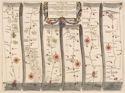 Lot 89 - Ogilby (John). The Road from Ipswich com. Suffolk to Norwich..., [1675 or later]