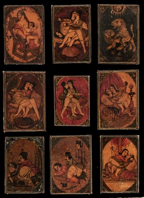 Lot 352 - Persian playing cards. As Nas cards, 19th century