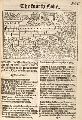 Lot 186 - Boccaccio (Giovanni). The Falls of... Princes and Princesses, translated by John Lydgate, 1554
