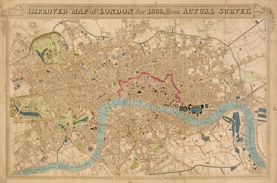 Lot 82 - London. A collection of approximately 40 maps and plans, 18th & 19th century