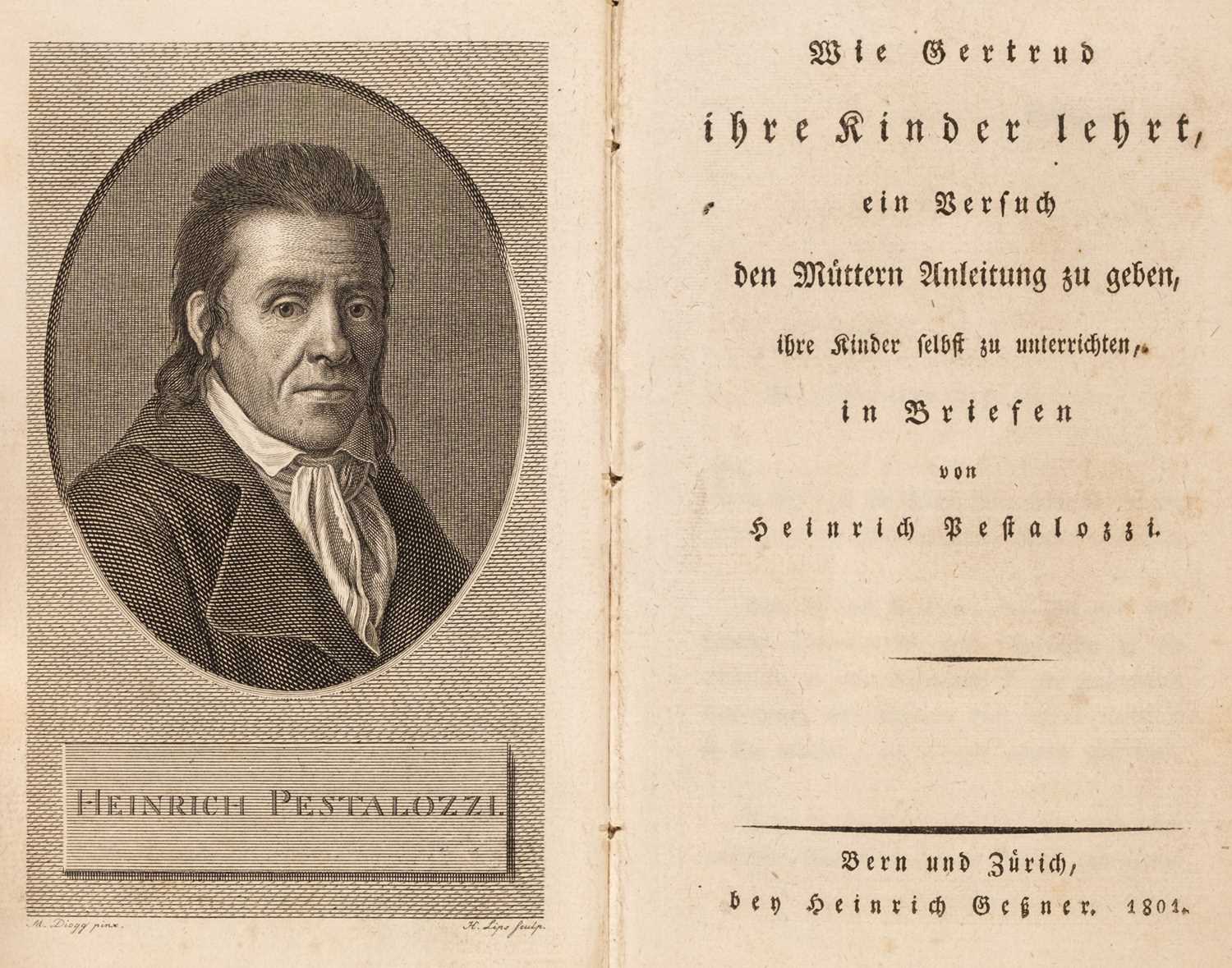 Lot 300 - Pestalozzi (Johann Heinrich). Wie Gertrud ihre Kinder lehrt, 1st edition, 1801