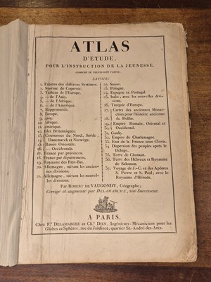 Lot 4 - De Vaugondy (Robert). Atlas D'Etude, pour L'Instruction de la Jeunesse..., circa 1822