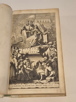 Lot 3 - Dapper (Olfert). Naukeurige Beschryving van gantsch Syrie, en Palestyn of Heilige Lant, 2 parts in 1, 1st edition, 1677