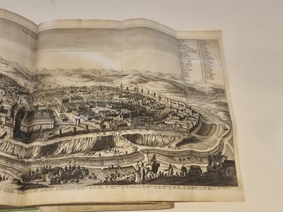 Lot 3 - Dapper (Olfert). Naukeurige Beschryving van gantsch Syrie, en Palestyn of Heilige Lant, 2 parts in 1, 1st edition, 1677
