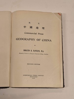 Lot 10 - Hawkins (Horatio B.). Geography of China, revised edition, Shanghai: Shanghai Press, 1913