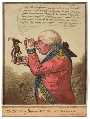 Lot 114 - Gillray (James). The King of Brobdingnag and Gulliver, H. Humphrey, June 26th 1803