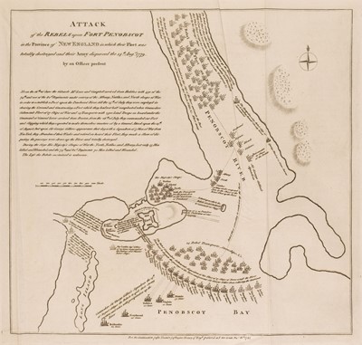 Lot 92 - Rapin de Thoyras (Paul). Attack of the Rebels upon Fort Penobscot..., 1785