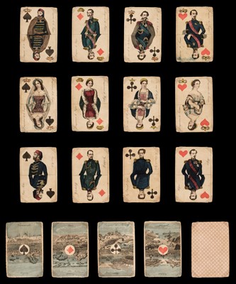 Lot 354 - Playing cards. Crimean War pack, Germany or Belgium?, circa 1860, & 29 others