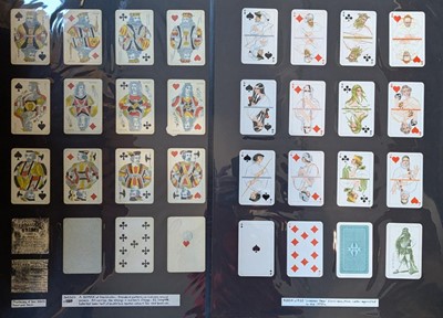 Lot 354 - Playing cards. Crimean War pack, Germany or Belgium?, circa 1860, & 29 others