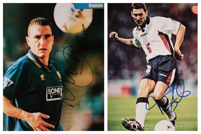 Lot 80 - Football Autographs. A group of 20 signed photographs of professional footballers and managers...