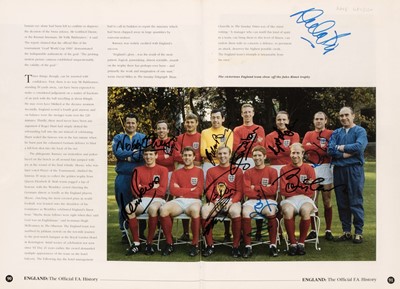 Lot 81 - Football Autographs. England. The Official F.A. History, [by] Niall Edworthy, 1st edition...