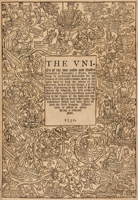 Lot 183 - [Hall, or Halle, Edward]. The Union of the two noble and illustre famelies..., 1548