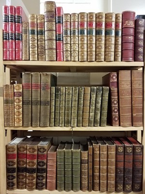 Lot 485 - Bindings. A large collection of mostly 19th Century literature, approximately 105 volumes