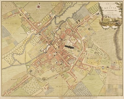 Lot 64 - Canterbury. Andrews (J. & Wren M.), A Plan of the City of Canterbury Survey'd, 1768