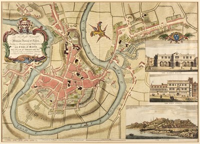 Lot 94 - Shrewsbury. Rocque (John), Plan of Shrewsbury..., 1746