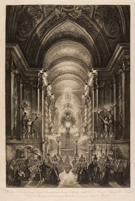 Lot 85 - Piranesi (Francesco, 1758/59-1810). Two interior views of St. Peter's Basilica, etchings, 1787