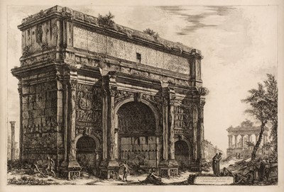 Lot 70 - Piranesi (Giovanni Battista, 1720-1778). Veduta dell'Arco di Settimio Severo, 1772