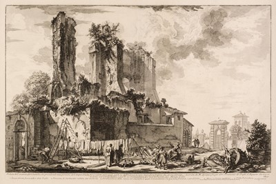 Lot 50 - Piranesi (Giovanni Battista, 1720-1778). Veduta dell'avanzo del Castello, 1753