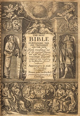 Lot 219 - Bible [English]. The Holy Bible containing the Old Testament and the New..., Cambridge, 1630