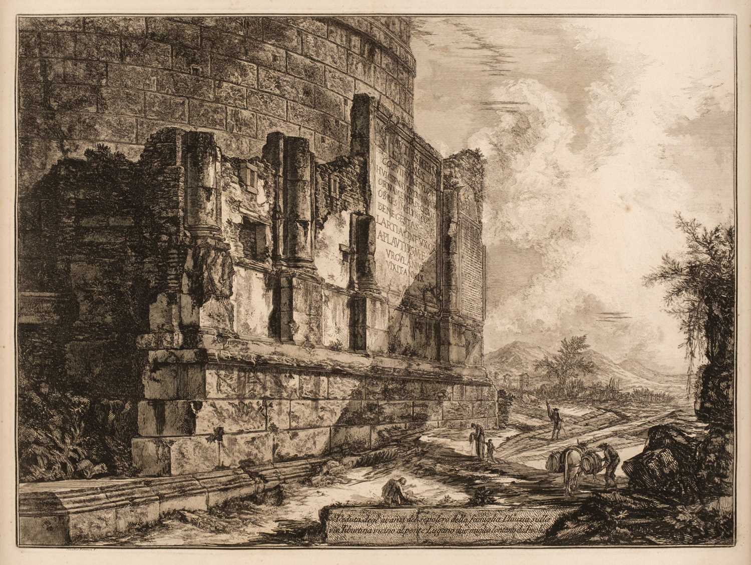 Lot 23 - Piranesi (Giovanni Battista, 1720-1778). Veduta degl'avanzi del sepolcro..., 1761
