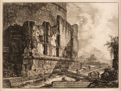 Lot 58 - Piranesi (Giovanni Battista, 1720-1778). Veduta degl'avanzi del sepolcro..., 1761