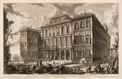 Lot 41 - Piranesi (Giovanni Battista, 1720-1778). Veduta sul Monte Quirinale del palazzo...