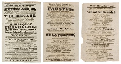 Lot 132 - Theatre Playbills. A group of 40 playbills for Theatre Royal, Drury Lane, London