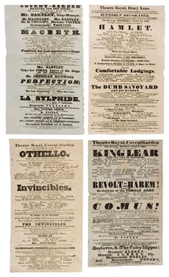 Lot 130 - Theatre Playbills. A group of 18 playbills featuring performances of Shakespeare plays...