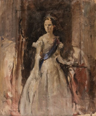 Lot 258 - Webster (Walter Ernest, 1878-1959). Female courtier, circa 1950, oil on canvas