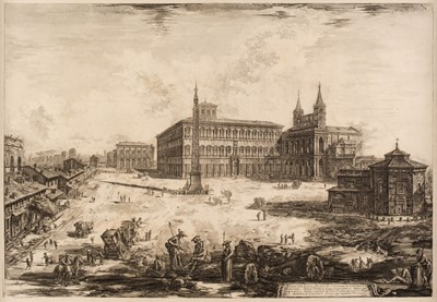 Lot 71 - Piranesi (Giovanni Battista, 1720-1778). Veduta della Piazza, e Basilica di S. Giovanni in Laterano..., 1774