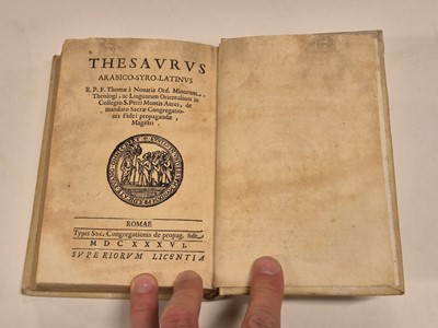 Lot 299 - Obicini (Tommaso). Thesaurus Arabico-Syro-Latinus, Rome, 1636