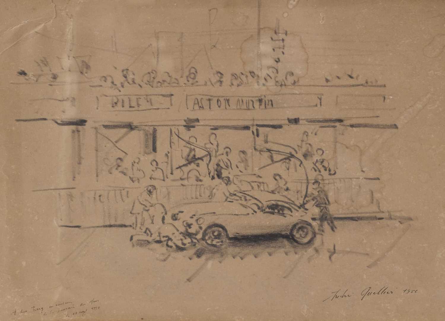 Lot 33 - Quellier (André, 1925-2010). Le Mans, 1950, pencil drawing on paper
