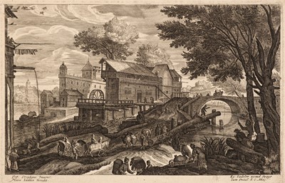 Lot 16 - Sadeler (Aegidius, 1570-1629). Landscape with buildings, and others by Adriaen Van der Cabel