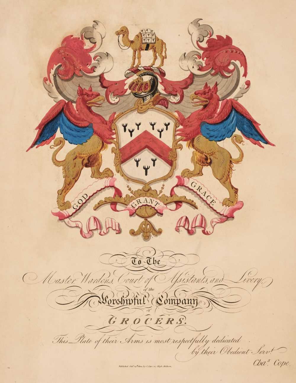 Lot 39 - Heraldry. Cope (Charles, publisher), Four Heraldic Crests, circa 1804