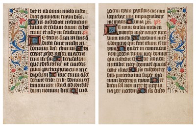 Lot 156 - Book of Hours. A single vellum leaf from an illuminated Latin Book of Hours, Paris(?), c.1420