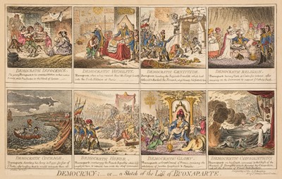 Lot 317 - Gillray (James). Democracy; - or - a Sketch in the Life of Buonaparte, 1800