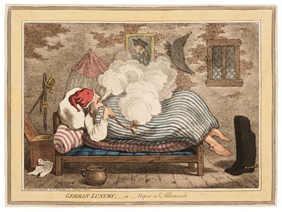 Lot 319 - Gillray (James). German Luxury - or - Repos a l'Allemande, 1800