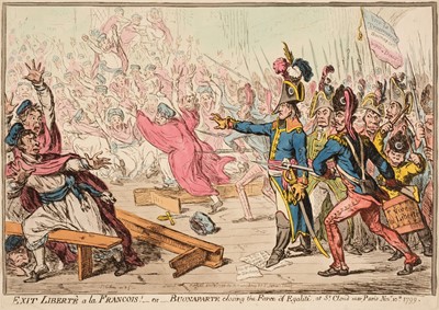 Lot 318 - Gillray (James). Exit Liberté à la Francois! 1799