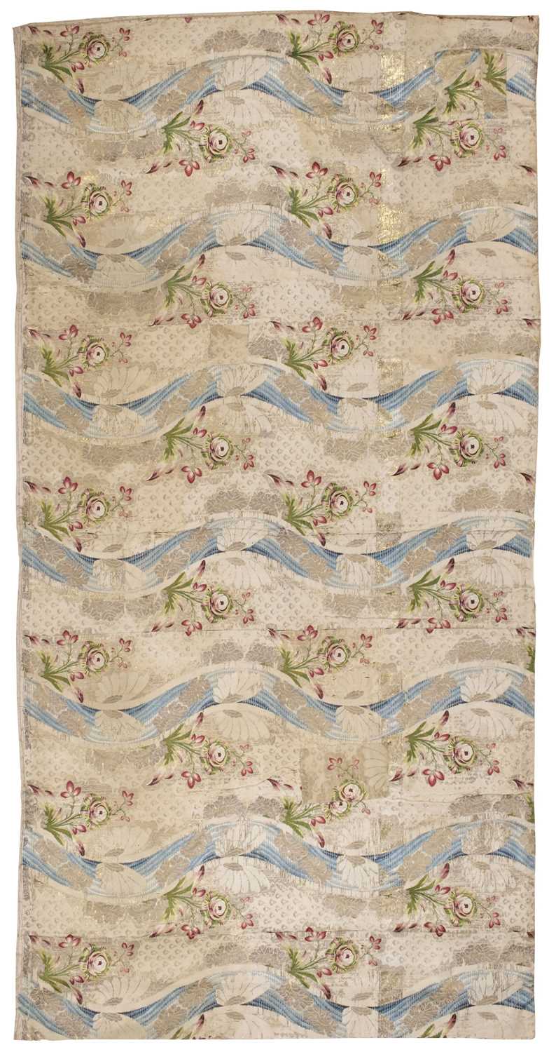 Lot 546 - Fabric. An 18th century metallic brocade panel, possibly French