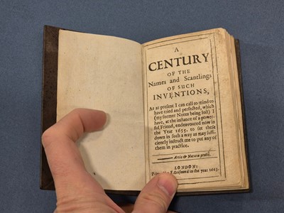 Lot 364 - Worcester, Edward Somerset, Marquis of. A Century of the Names ... of such Inventions, 1663