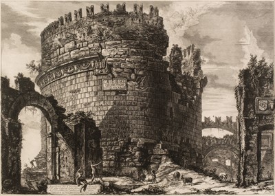 Lot 59 - Piranesi (Giovanni Battista, 1720-1778). Sepolcro di Cecilia Metella, 1762