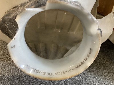 Lot 728 - Motoring Memorabilia. Shell and Redline glass petrol pump globes