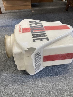 Lot 728 - Motoring Memorabilia. Shell and Redline glass petrol pump globes