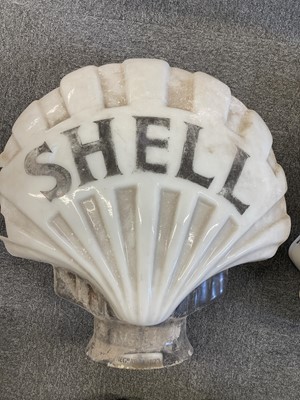 Lot 728 - Motoring Memorabilia. Shell and Redline glass petrol pump globes