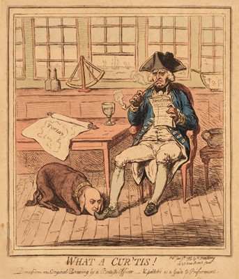 Lot 333 - Gillray (James). What a Cur'Tis!, June 9th 1795