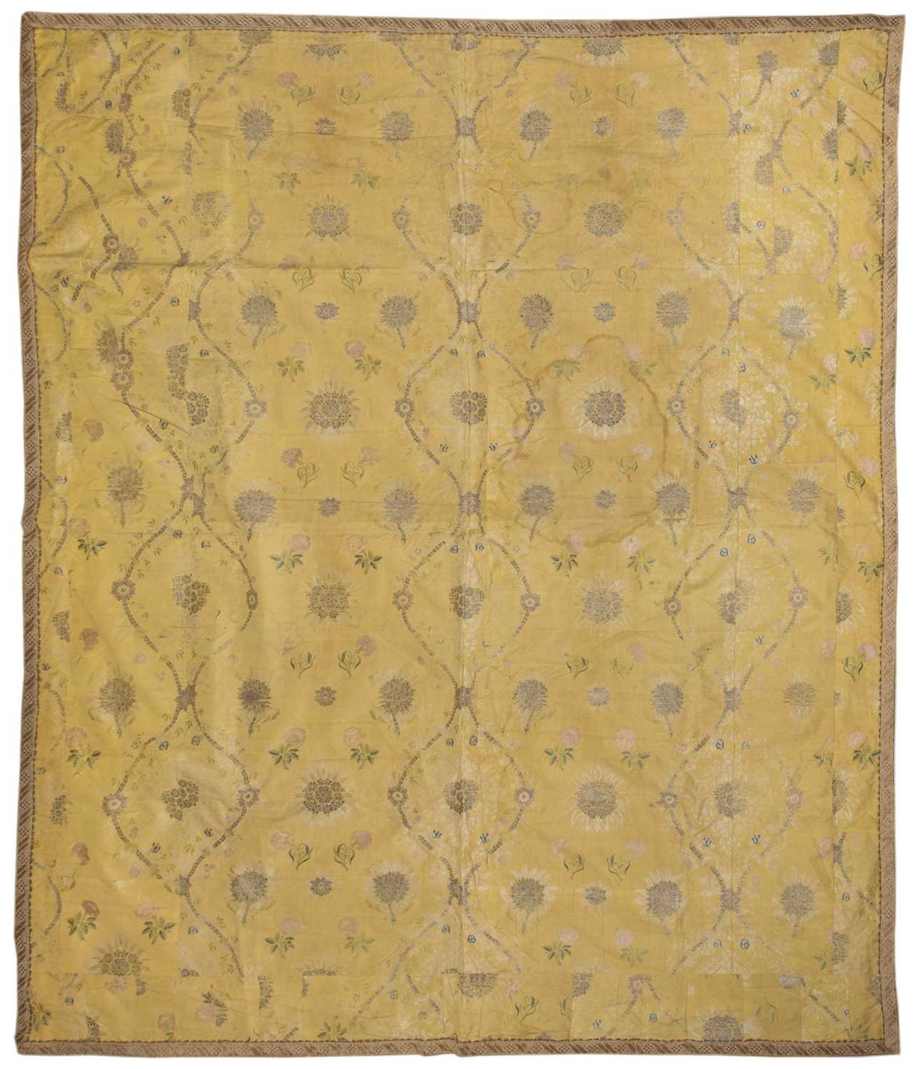 Lot 516 - Brocade Panel. A large gold brocade panel, French, 18th century