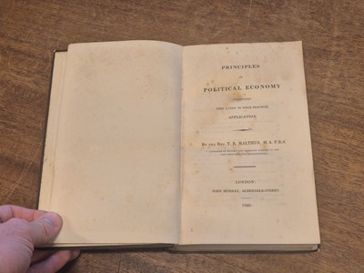 Lot 353 - Malthus (Thomas Robert). Principles of Political Economy, 1st edition, John Murray, 1820